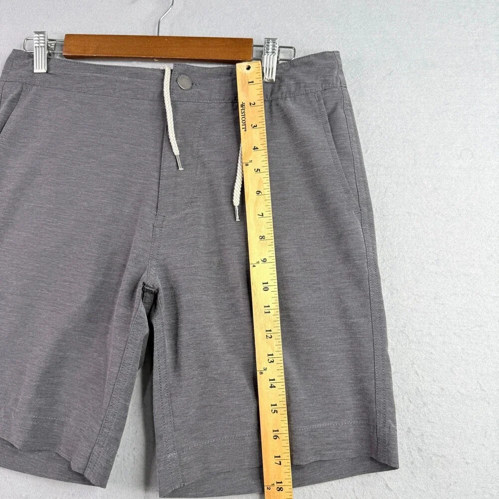 Faherty All Day Shorts Mens Size 30 Gray Flat Front Drawstring Boardshort